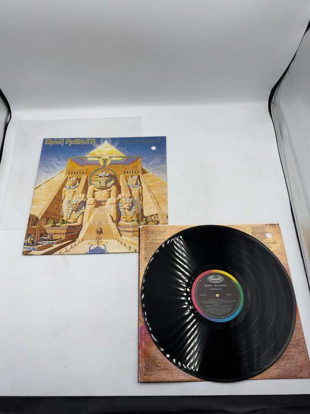 Iron Maiden Powerslave 1984 Capitol SJ-12321 Canadian Vinyl LP w/ Inner Sleeve